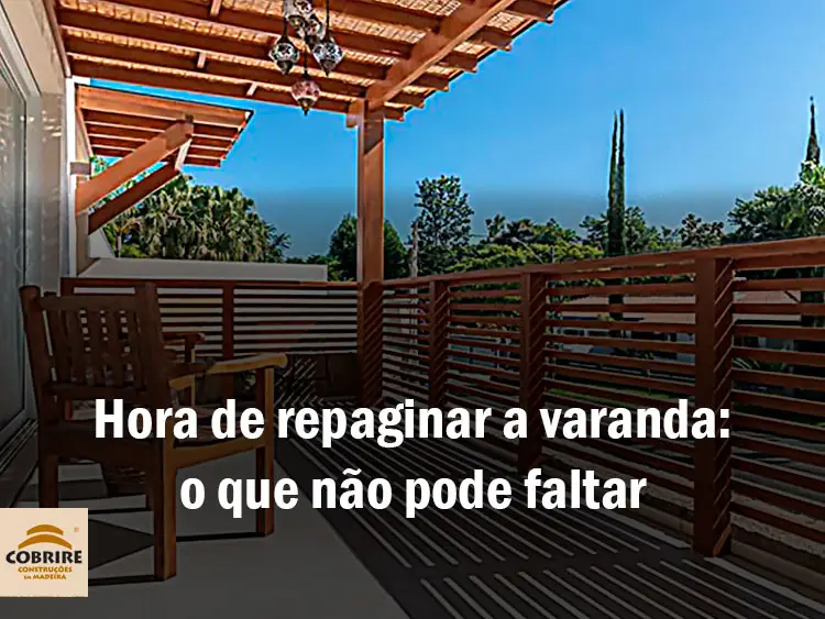 varanda com cobertura de pergolado de madeira