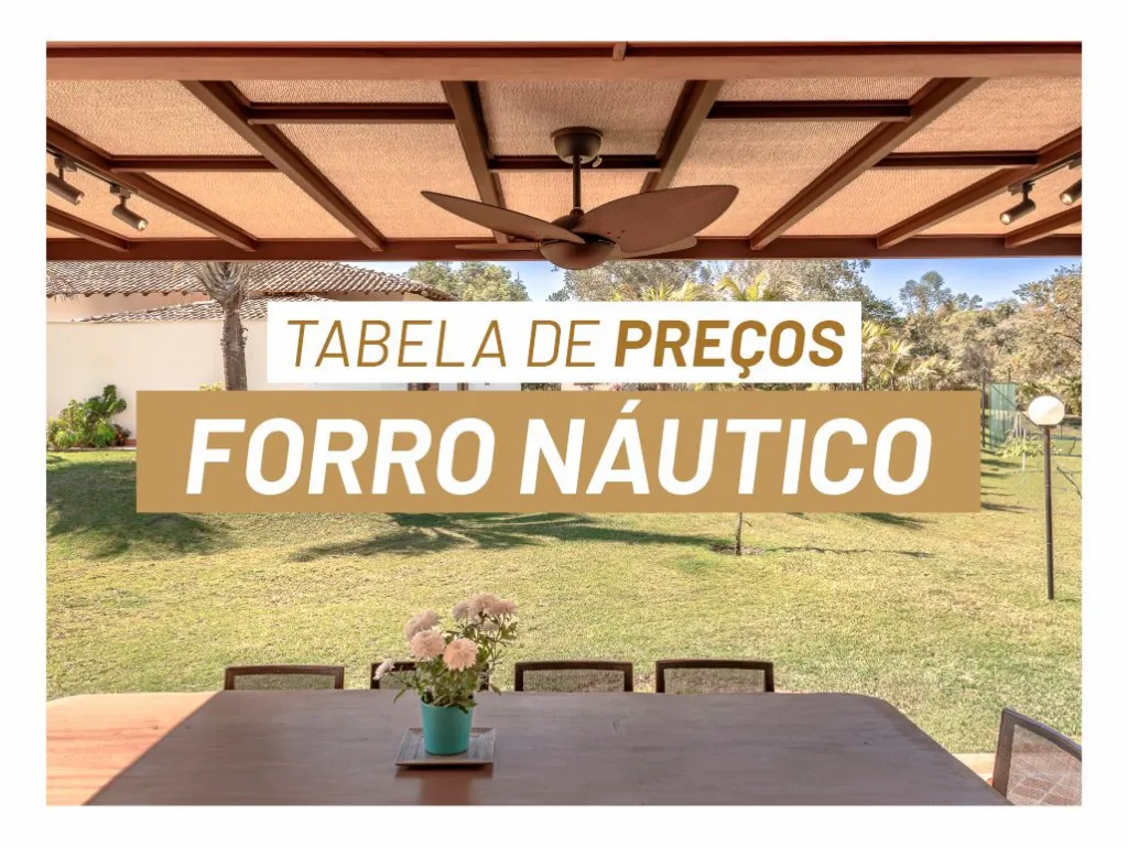 Tabela de Preços Forro Náutico